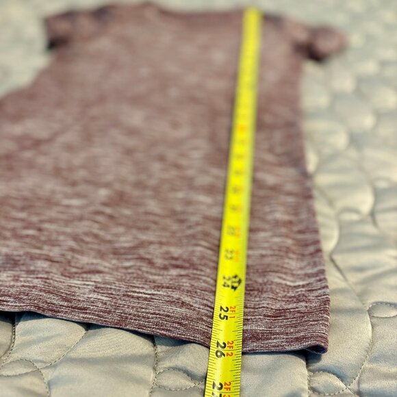 Lululemon Swiftly Tech Short Sleeve Hip Length Space Dye Maroon Womens Top 4 - Picture 9 of 10